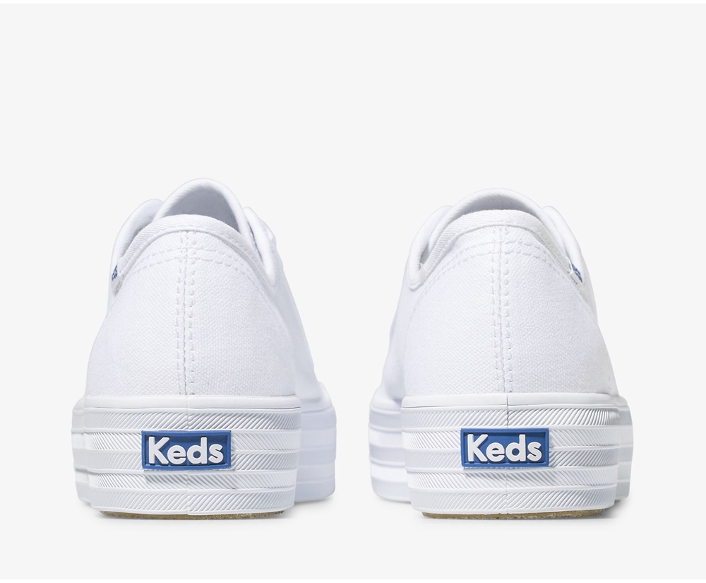 Keds Sneakers White - Triple Kick - Womens SZKFBJ-457